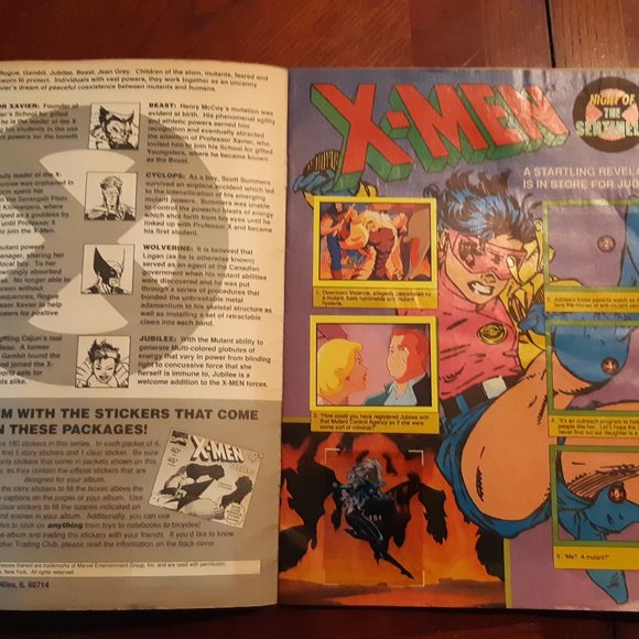 X Men Sticker Activity Book 1993 - Picture 2 of 12